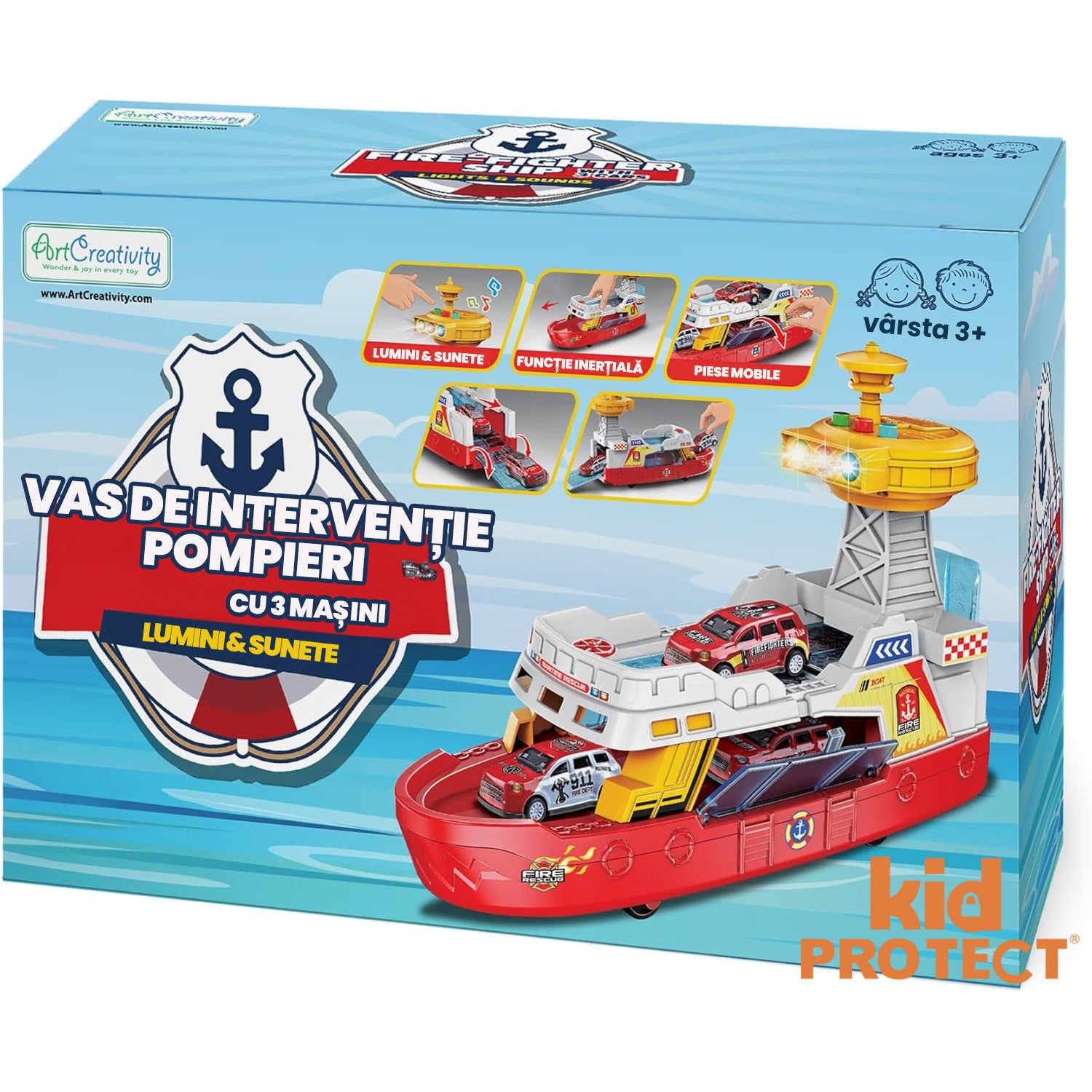 Jucarie Vaporas Tip Pompieri KidProtect SplashyRescue Jucarie Vaporas Tip Pompieri KidProtect SplashyRescue